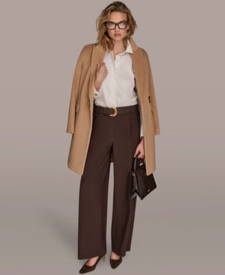 Women's Buttoned Notch Collared Coat