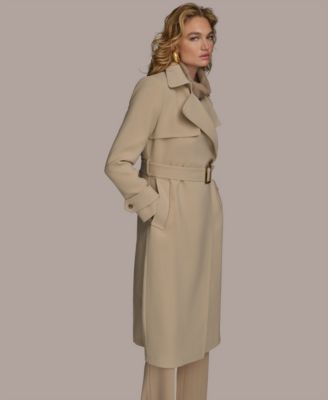 Women's Belted Notched-Collar Trench Coat