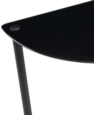 12" Glass Classic Entryway Hall Table