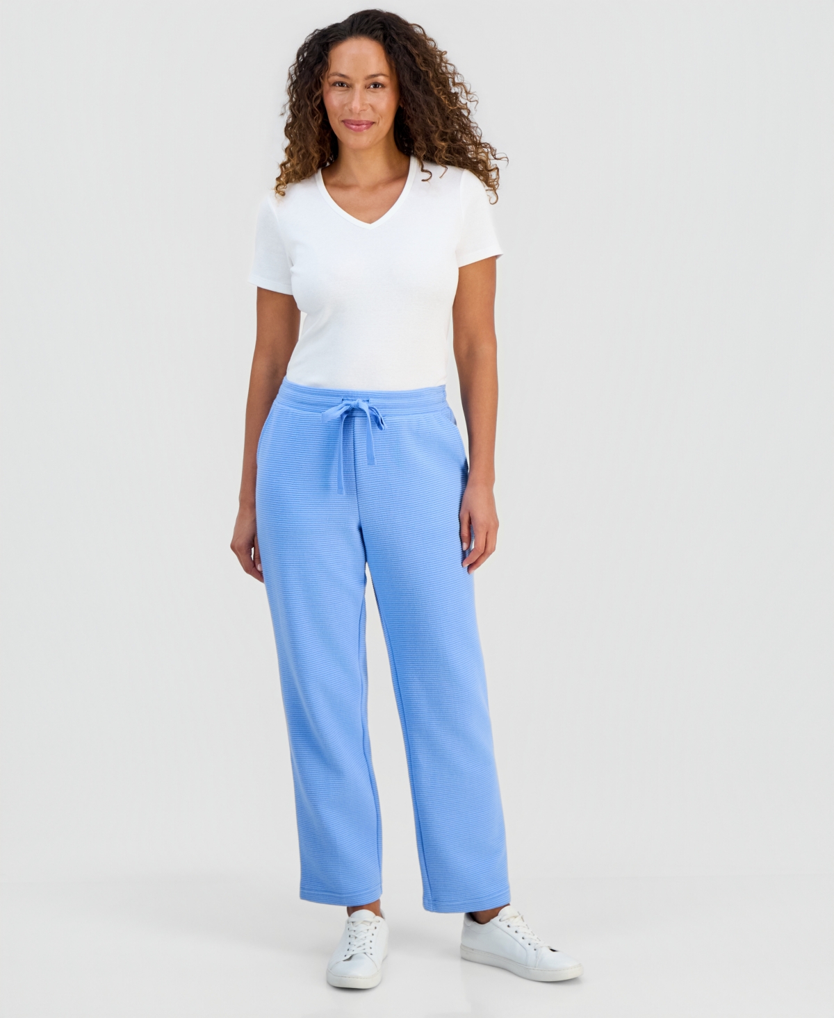 Style & Co Petite Ottoman-stitched Drawstring Pants, Macy's Exclusive
