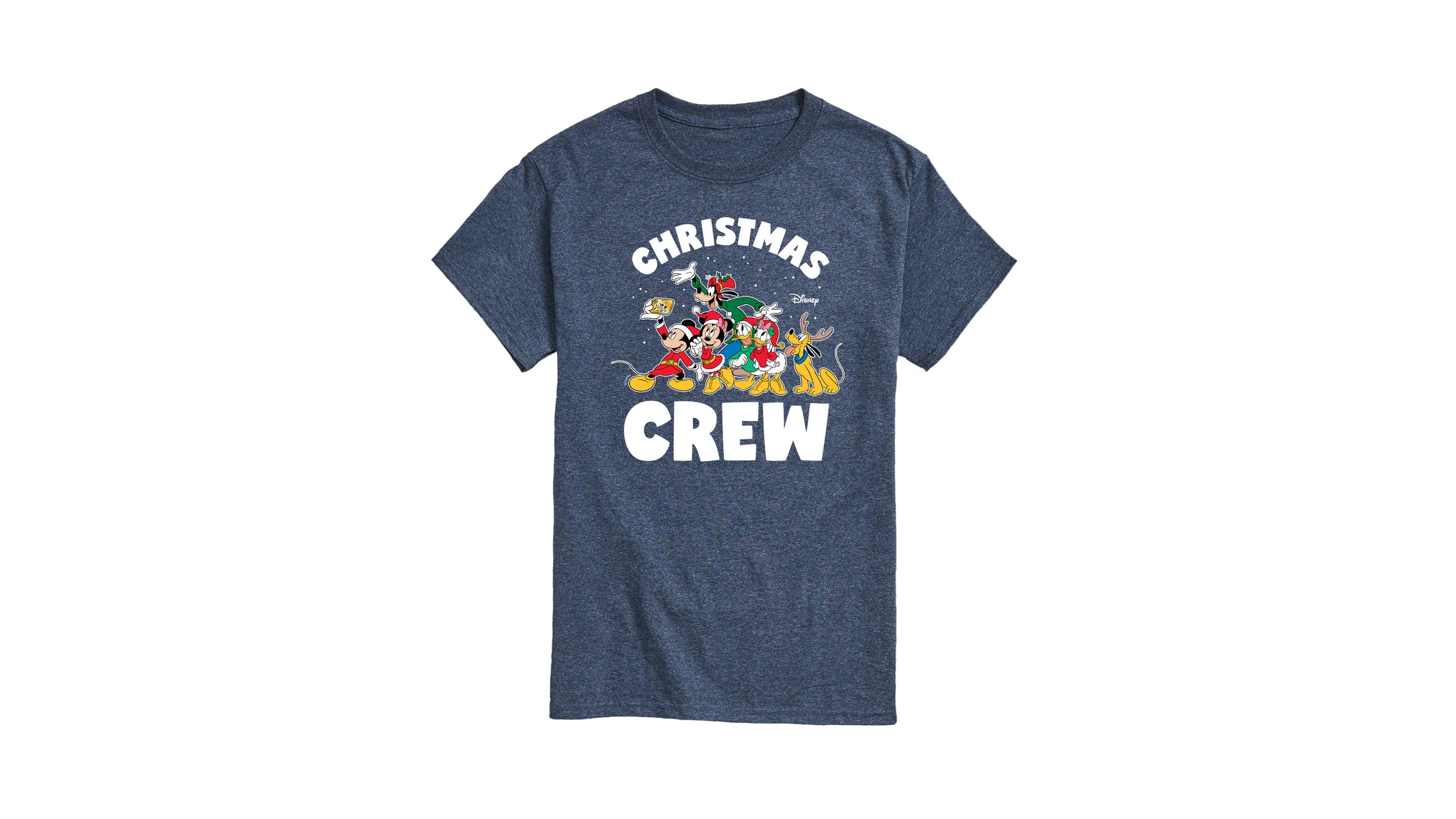 Airwaves Men's Disney Christmas Crew Graphic Short-Sleeve T-Shirt