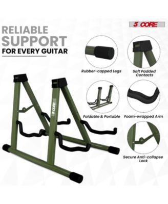 Double Guitar Stand Floor Adjustable A Frame Folding Acoustic Electric Guitars Holder Stands GSS 2N1 PGR