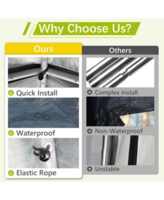 10x10ft Outdoor Storage Shed - All-Weather Garden Shelter for Tools and Bikes