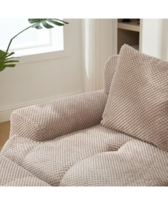 73" Modern Modular Sectional Loveseat, 2 Seater Tufted Cloud Convertible Couch with 2 Pillows