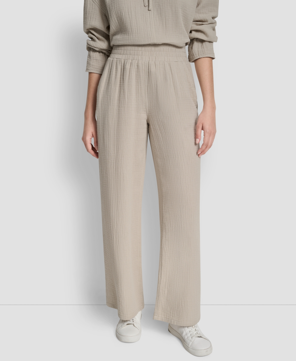 Dkny Jeans Women's High-Rise Gauze Straight-Leg Pants - Pbl