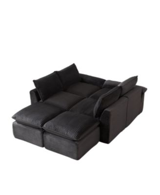 Modern Corduroy Cloud Sofa, Freely Combinable, Comfortable for Homes