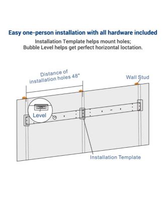 BR24B-E 24 Deep × 48 Wide Heavy-Duty Wall Shelf with Brackets (Black) 2-Pack