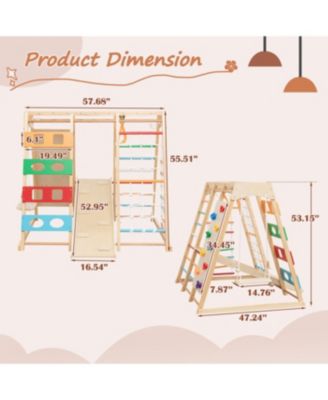  2-in-1 Slide & Climb Set: 9-in-1 Outdoor Playset for Motor Skills & Fun
