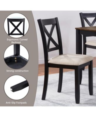 6-Piece Dining Table Set with Bench, Classic Wooden Dining Table for 6, Farmhouse Style