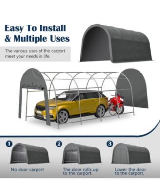 Anti-Snow 10x20 FT Carport, Commercial Grade Heavy Duty Portable Garage Canopy
