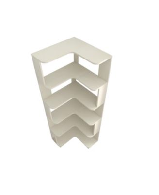 6 Tier L-Shaped Corner Bookshelf for Living Room/Bedroom, White
