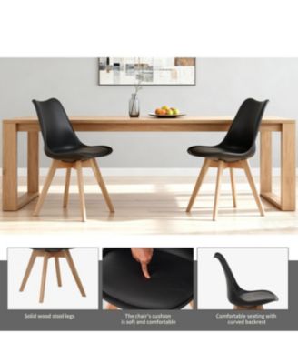 Set of 4 Dining Chairs, Medieval Modern Style