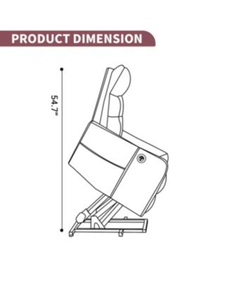 Streamdale Wine Red PU Power Lift Recliner Chair with Massage & Heat