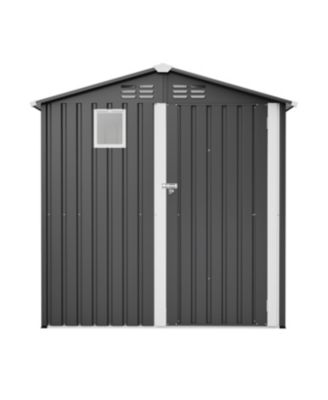 Streamdale Metal Outdoor Storage Shed 6FT x 4FT, Steel Utility Tool Shed for Backyard Garden Patio Lawn, Gray