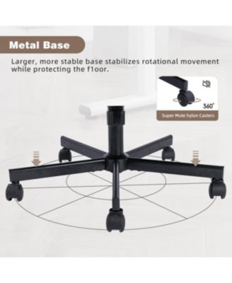 Criss Cross Linen Office Chair - Adjustable, Armless, for Home & More