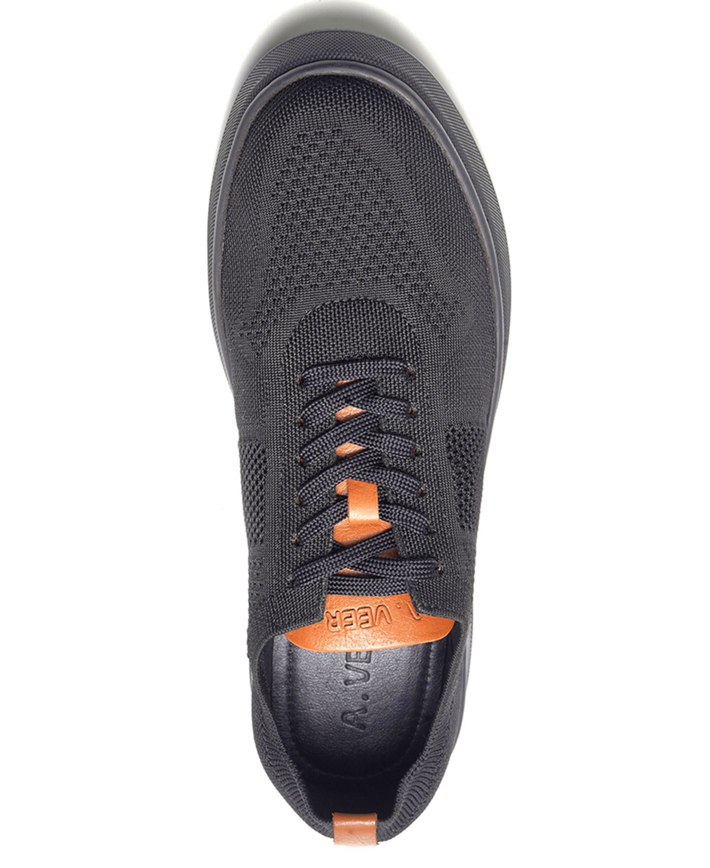 Мужские кроссовки A. Veer Stride Knit Lace-Up, цвет: Чёрный — фото 4