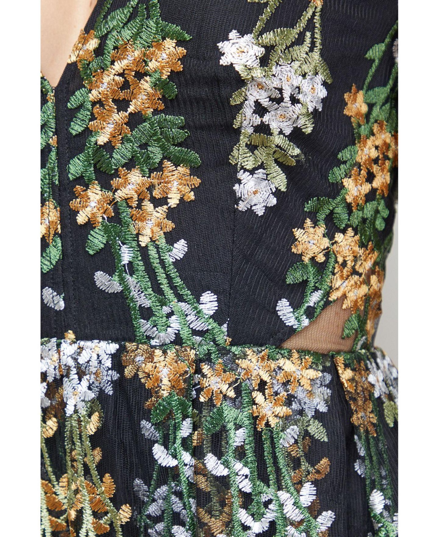 Женское платье Oasis Open Back Long Sleeve Midi, цвет: Разноцветный — фото 2