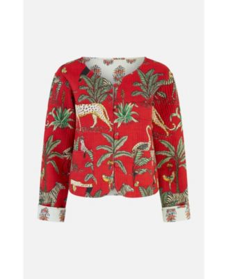 Women's Animal Reversible Cropped Quilted Jacket