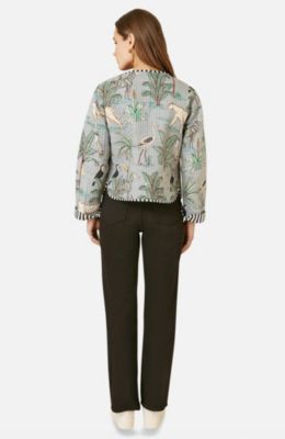 Women's Animal Reversible Cropped Quilted Jacket