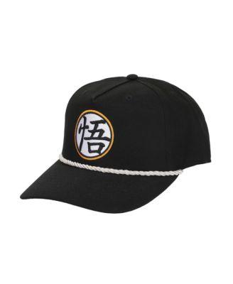 Men's Goku Kanji Patch Black Retro Grandpa Snapback Hat