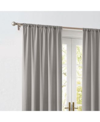 Percale 200 Thread Count Solid 100% Cotton Drape Pair 2 Piece Window Curtain