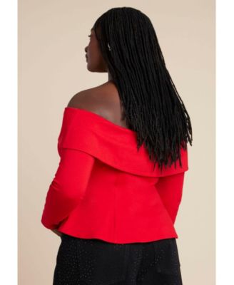 Women's Fold Over Top With Front Button Detail