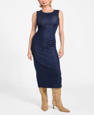 Guess Women's Sleeveless Dahlia Denim Midi Dress - Oaklynn - Size Xs