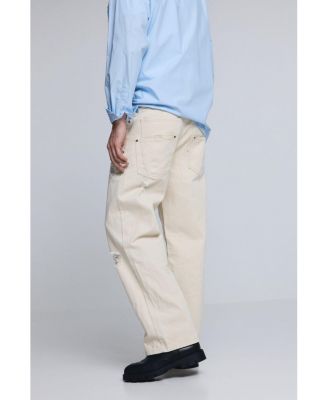 Men's Double-waist ripped pants
