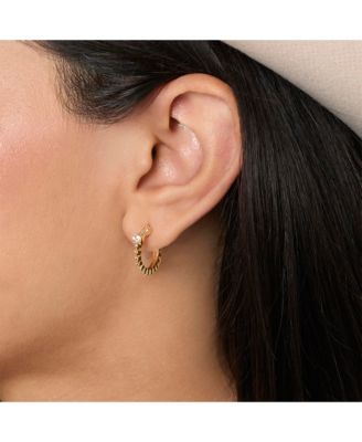 Gold-Tone Pave & Charm Huggie Hoop Earring Set, 6 Pairs