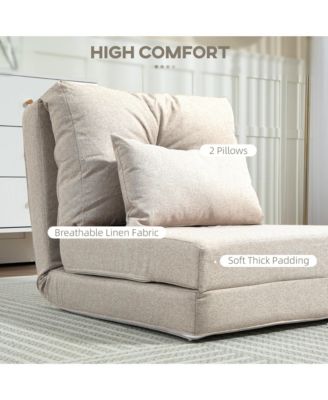 Convertible Chair, Floor Lazy Sofa with Adjustable Backrest,