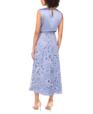 Women's Soutache Pull-On Midi Skirt