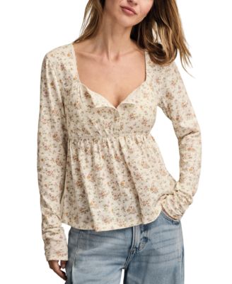 Women's Babydoll Henley Top