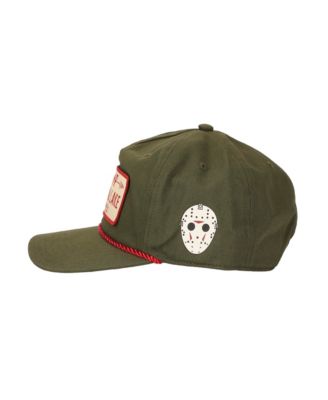 Men's Camp Crystal Lake Badge Green Retro Grandpa Snapback Hat
