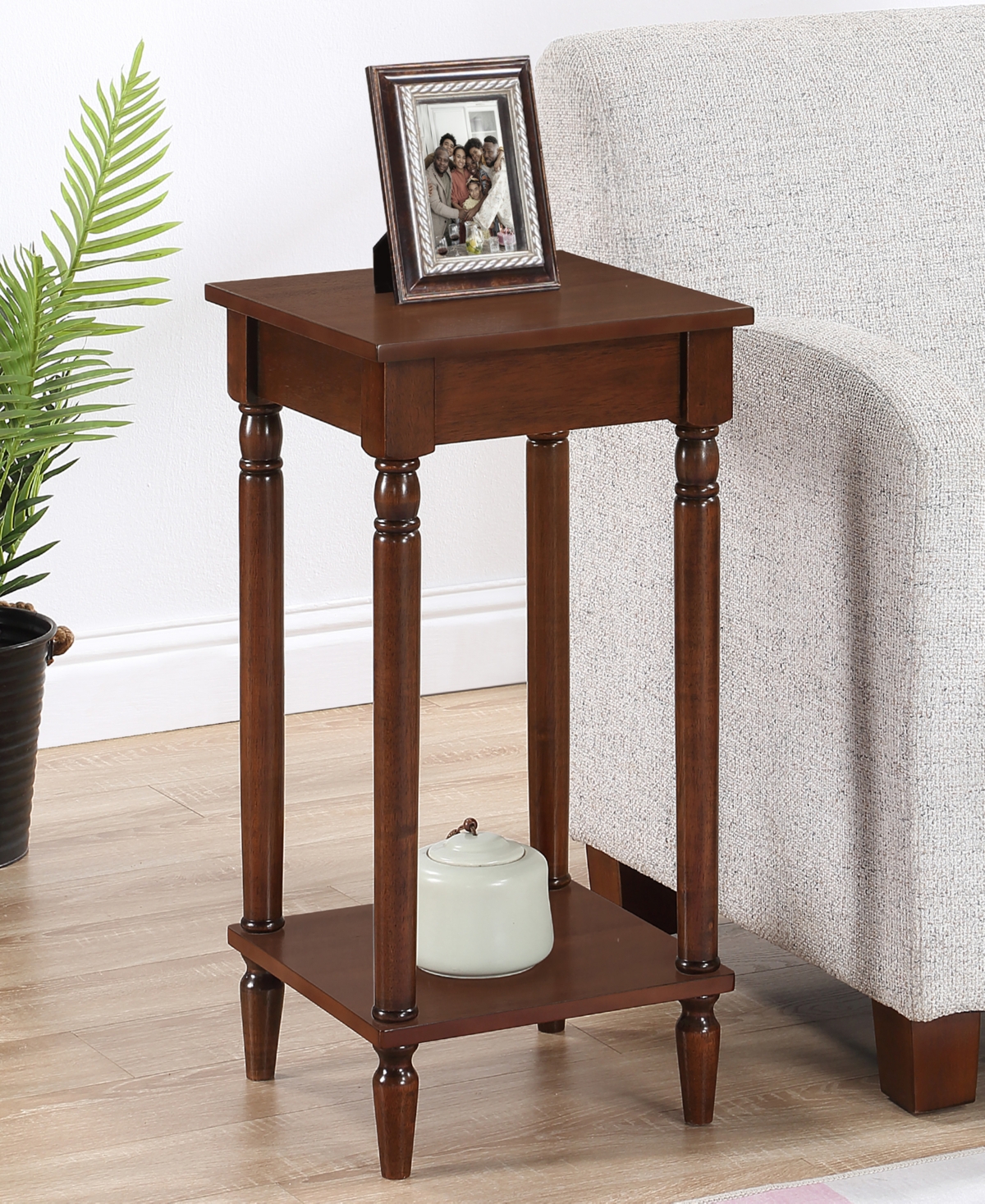 Convenience Concepts 14" French Rubberwood Traditional End Table