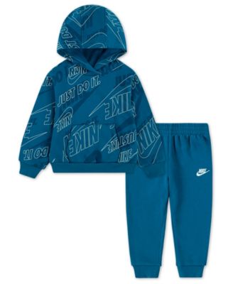 Boys' Toddler 2T-4T Sportswear Glow With Me Lightweight Fleece Hoodie and Pants, 2-Piece Set