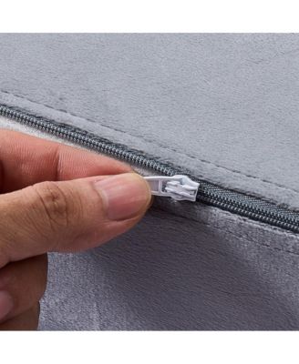 Modular Kids Play Couch 10-Piece Sectional Toddler Sofa with Armrests, Gray