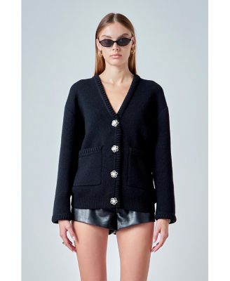 Women's Floral Button Down Cardigan