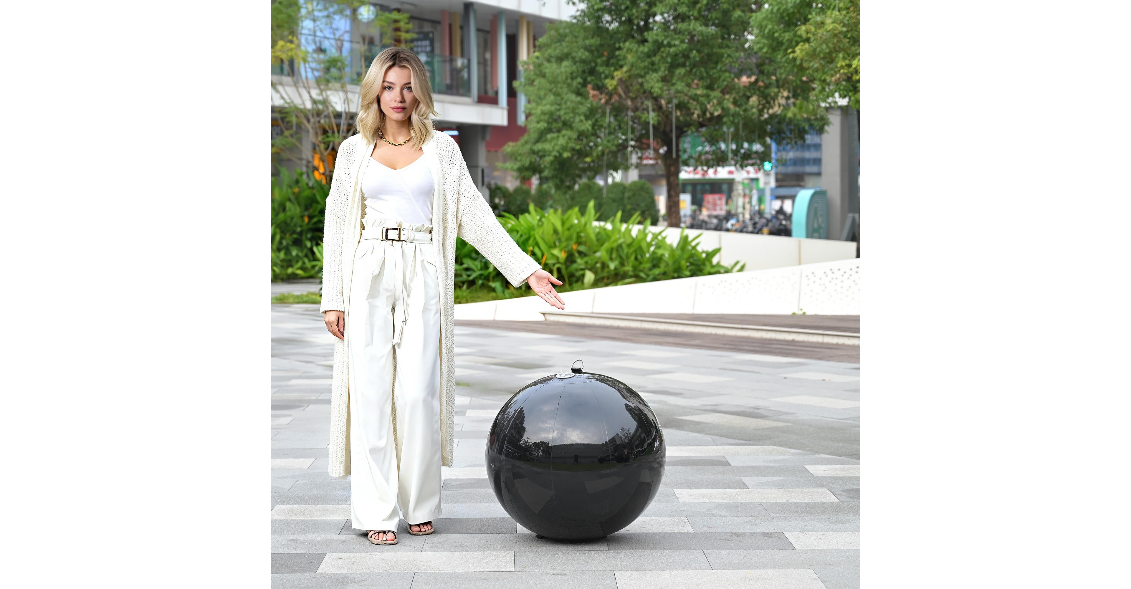 Yescom 20" Inflatable Mirror Ball Giant Reusable Large Disco Balloon Decoration for Party Wedding Event Stage Decor