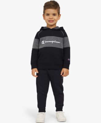 Champion - Boys' 4-7 Colorblock Long-Sleeve Sweater and Joggers, 2-Piece Set