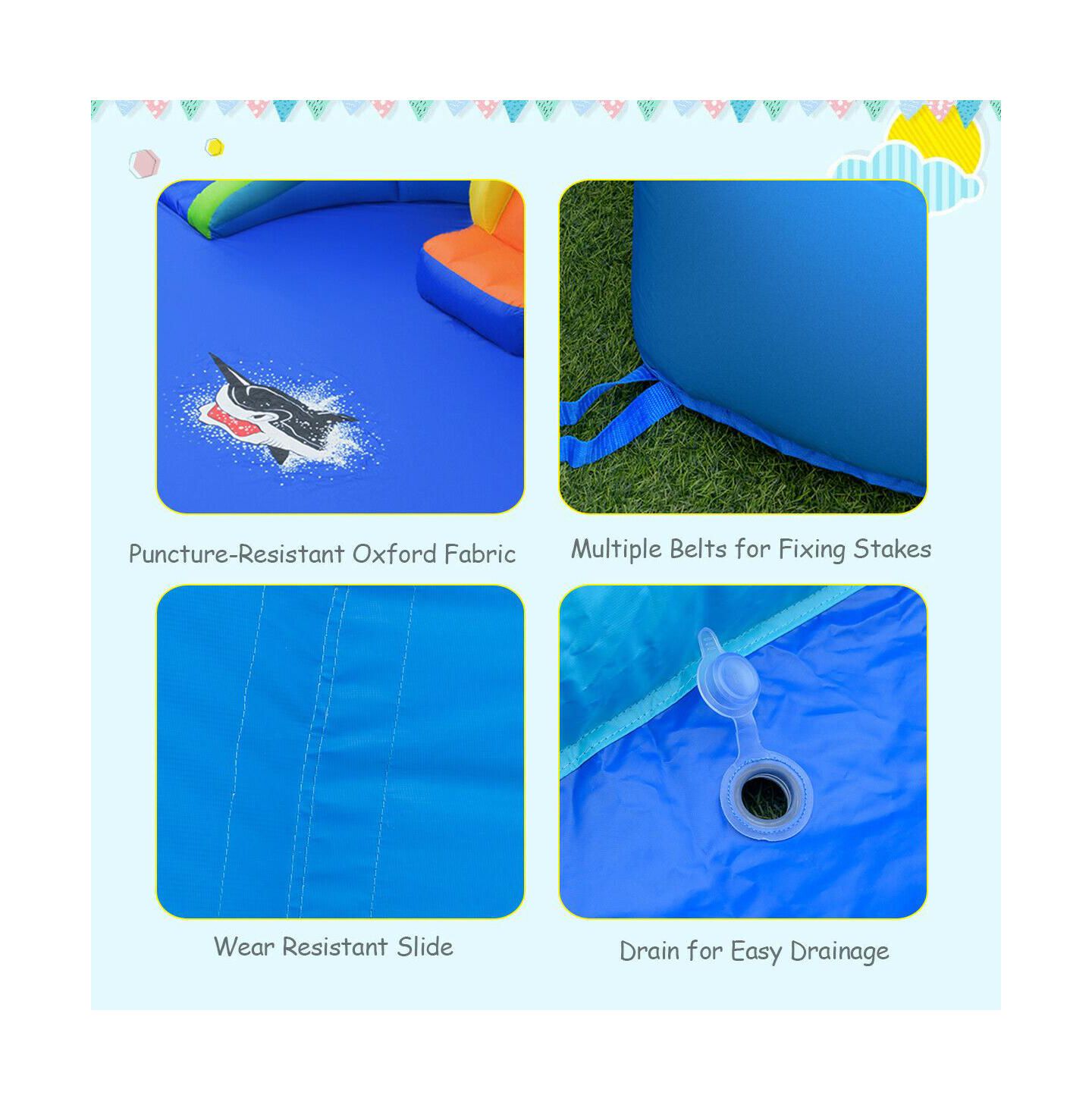 Детская игрушка HONGGE Inflatable Water Slide and Bounce House with Splash Pool and Climbing Wall, Accommodates 3 Children, Ages 3+, цвет: Colorful — фото 11
