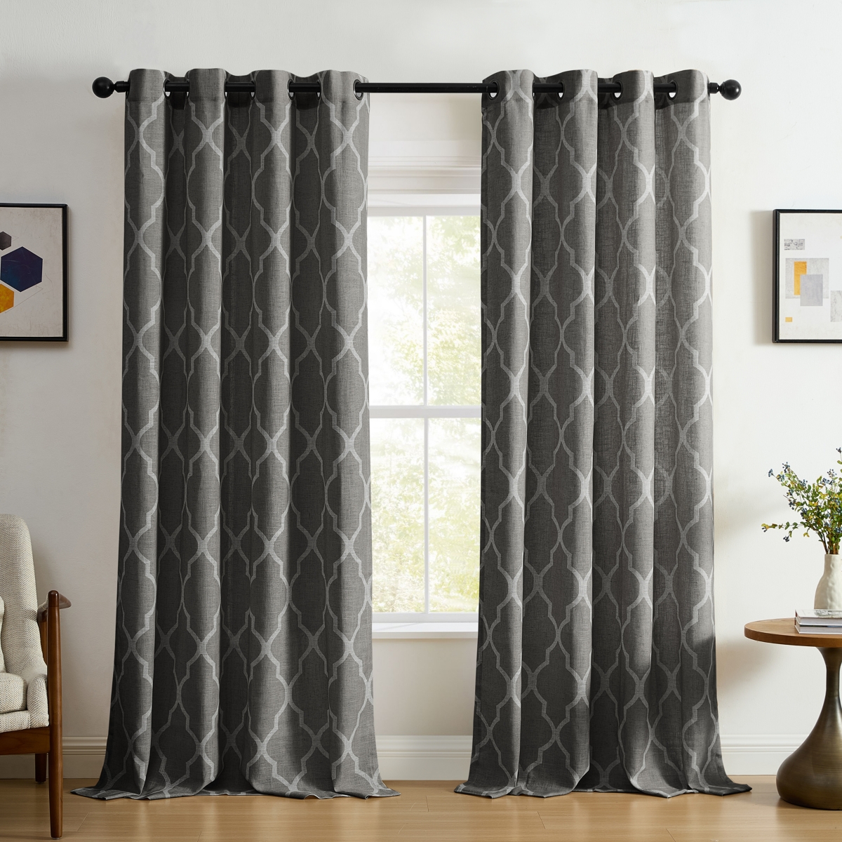 Elrene Home Fashions Medalia Geometric Window Curtain Panel