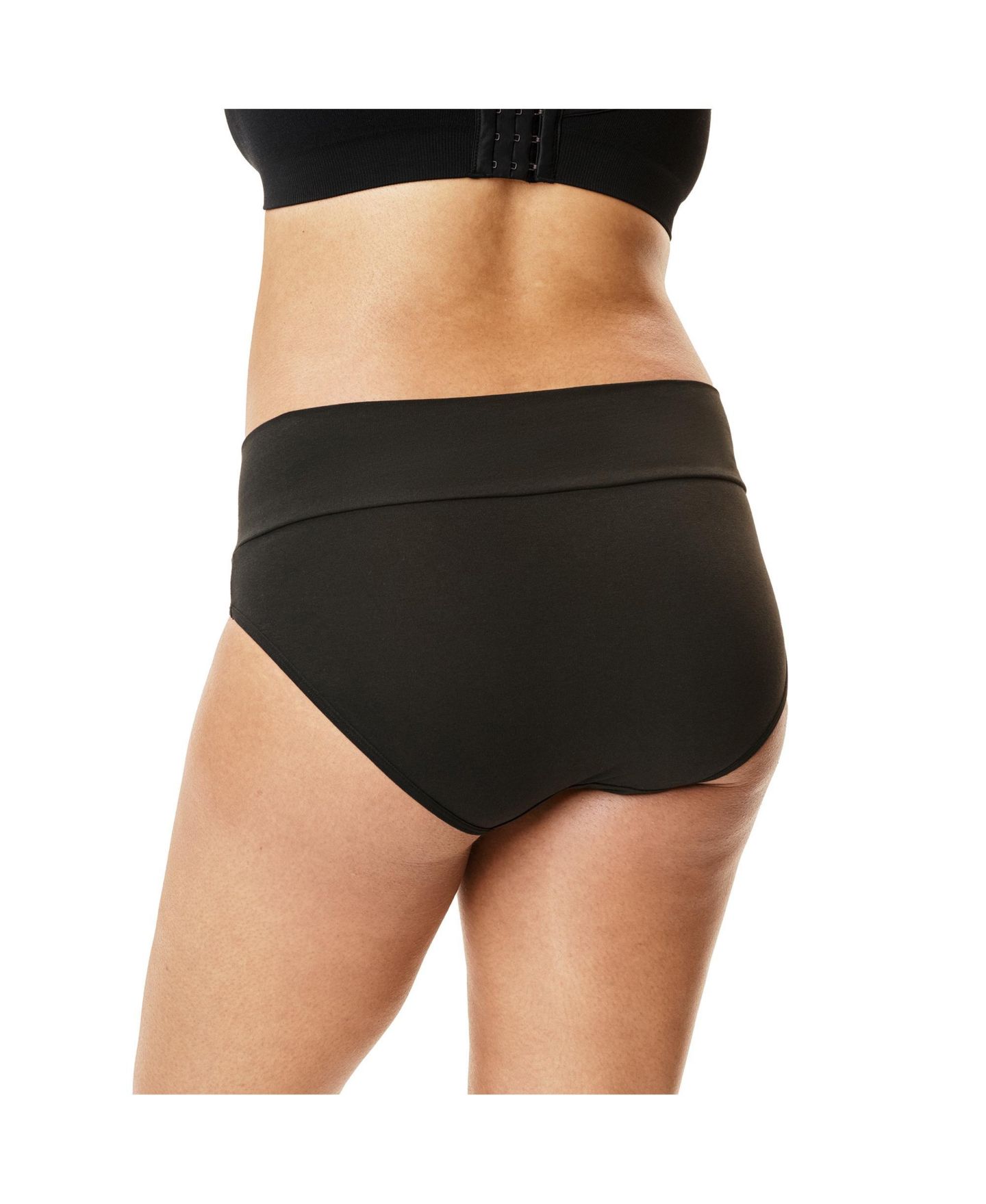 Трусы-брифы Maternity Motherhood Waistband, хлопок, 3 шт. — Motherhood Maternity, цвет: Меланжевый серый / Телесный — фото 3