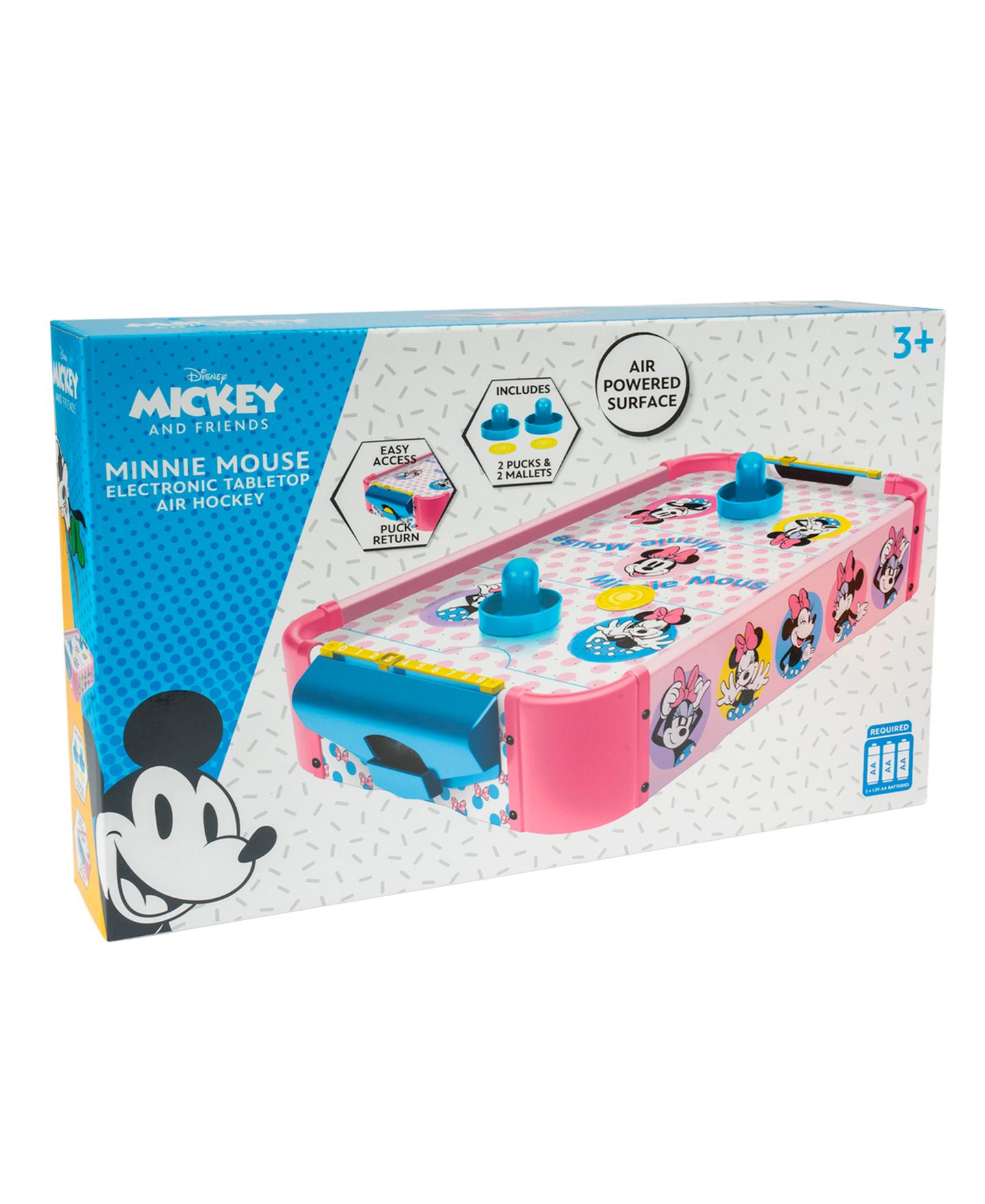 Детская игрушка World Tech Toys Minnie Mouse Electronic Tabletop Air Hockey Game, Ages 3+ — фото 5