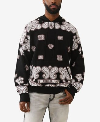 True Religion - Men's Bandana Print Long-Sleeve Hoodie
