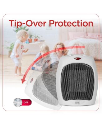 Black and Decker Portable Space Heater, 1500W Small Space Heater with Overheat Protection for Indoor Use
