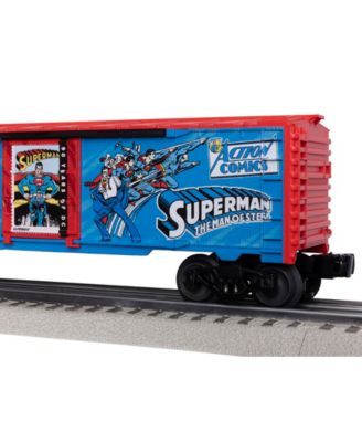 DC Comics Superman and DC O Gauge Model Train Boxcar