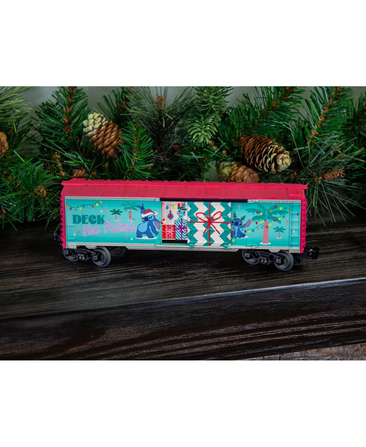Lionel Disney Stitch Christmas Winter Sunset O Gauge Model Train Boxcar