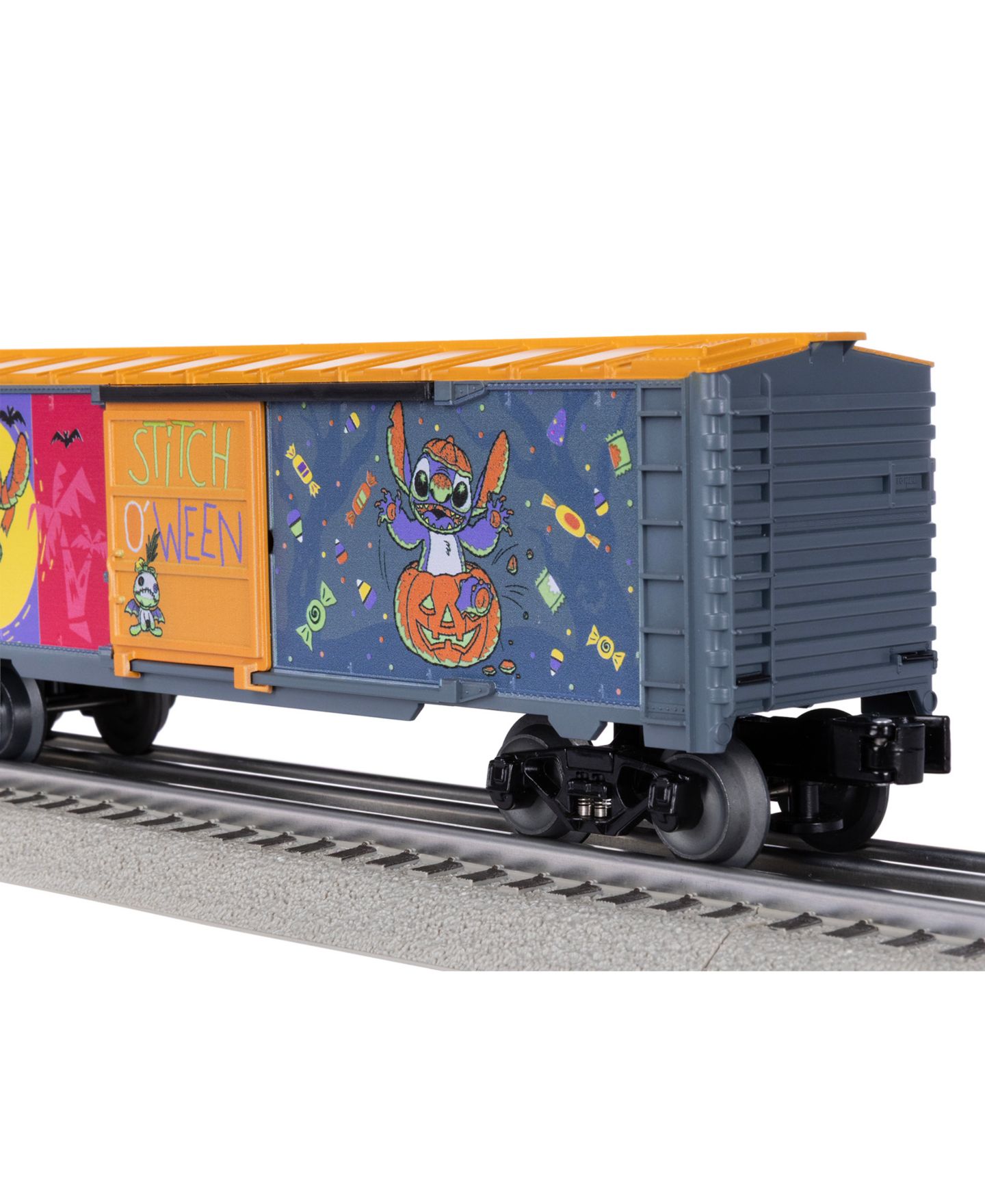 Детская игрушка Lionel O Gauge Disney Stitch Stitchoween Glow in the Dark Model Train Boxcar — фото 2