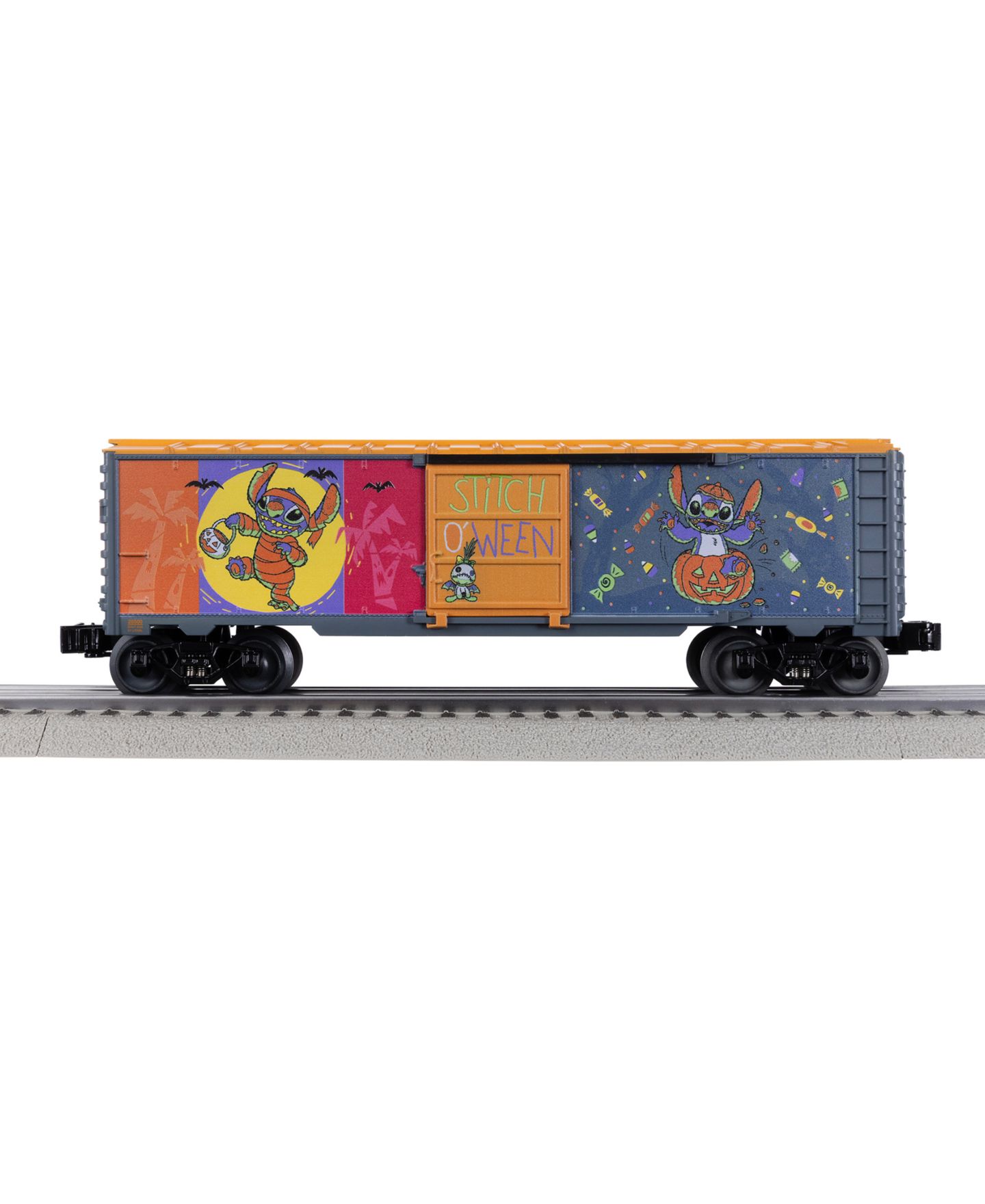 Детская игрушка Lionel O Gauge Disney Stitch Stitchoween Glow in the Dark Model Train Boxcar — фото 12