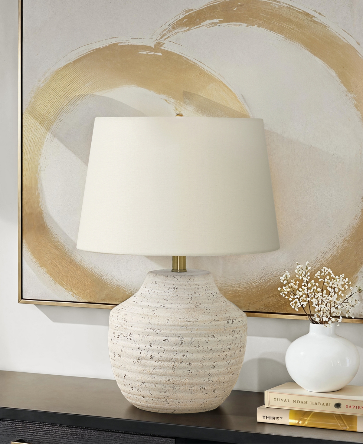 Monarch Specialties Lighting 20" Concrete Table Lamp